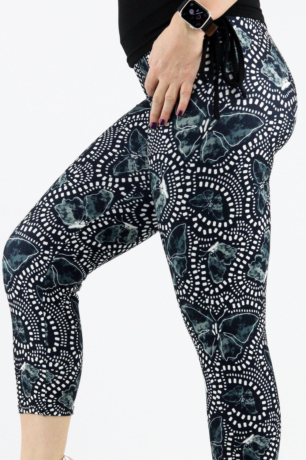 Butterfly Textures - Casual Capri Leggings Casual Capri Leggings Pawlie   