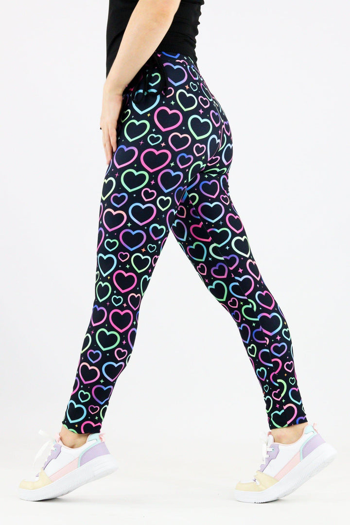 Iridescent Love - Casual Full Leggings Casual Full Leggings Pawlie   