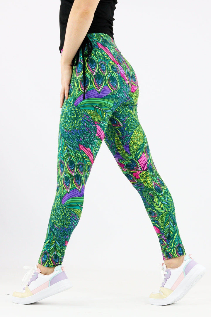 Peacock Vaunt - Casual Full Leggings Casual Full Leggings Pawlie   