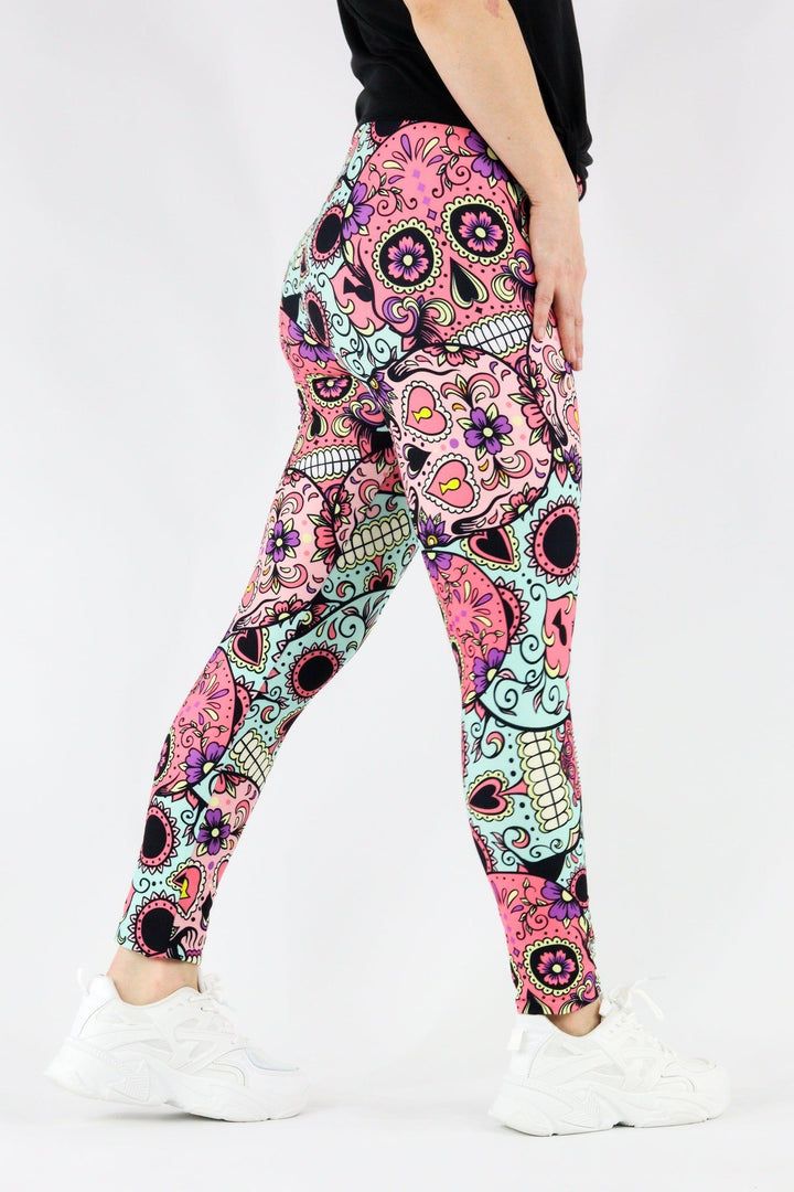Calavera Skull - Casual Full Leggings Casual Full Leggings Pawlie   
