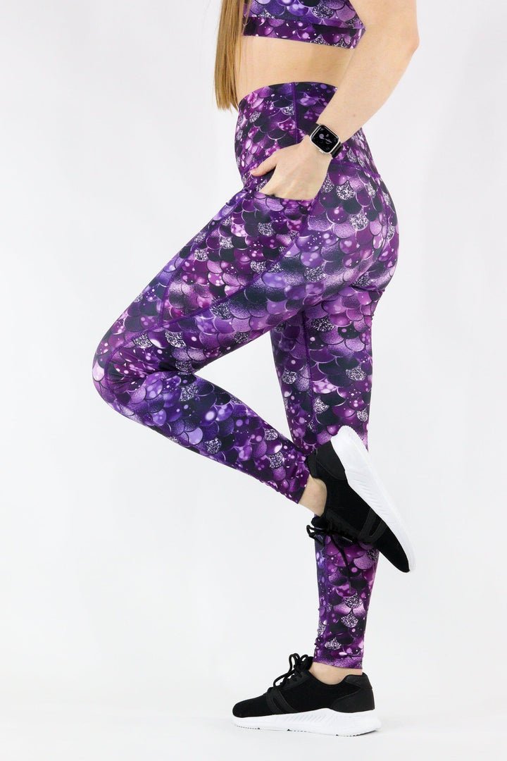 Royal Mermaid - Dynamic Active - Pocket Full Leggings - Discontinued Active Leggings Pawlie   