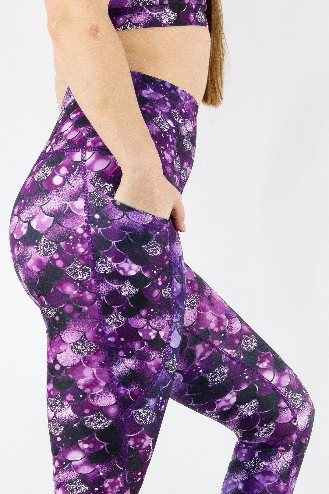 Royal Mermaid - Dynamic Active - Pocket Full Leggings - Discontinued Active Leggings Pawlie   