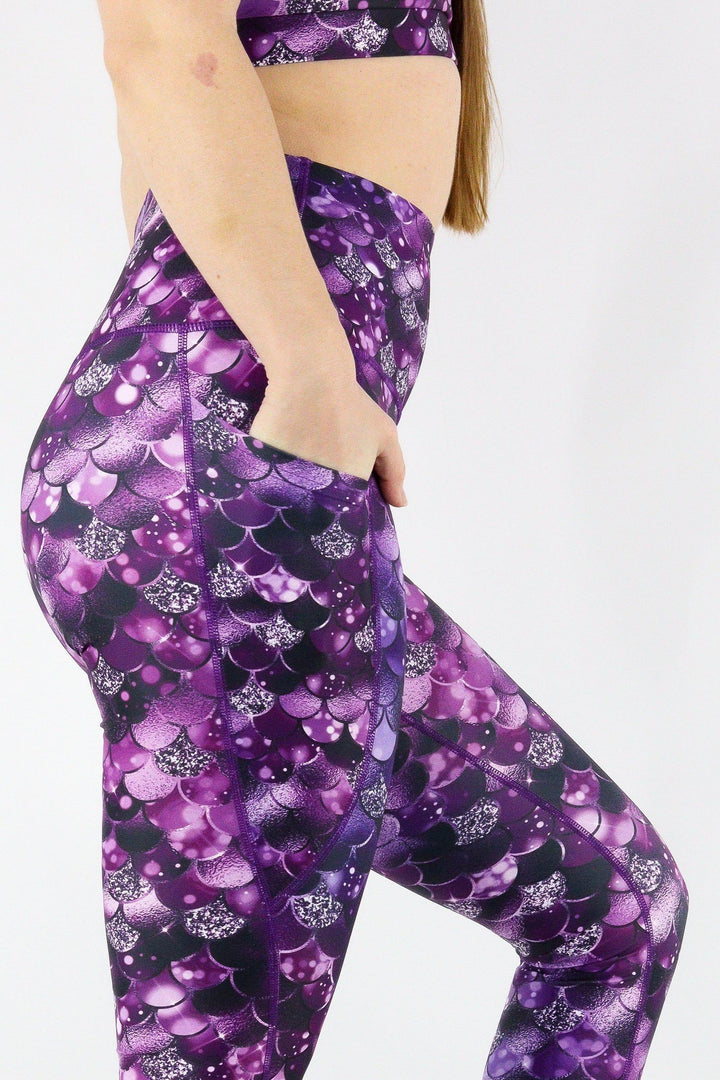Royal Mermaid - Dynamic Active - Pocket Full Leggings - Discontinued Active Leggings Pawlie   