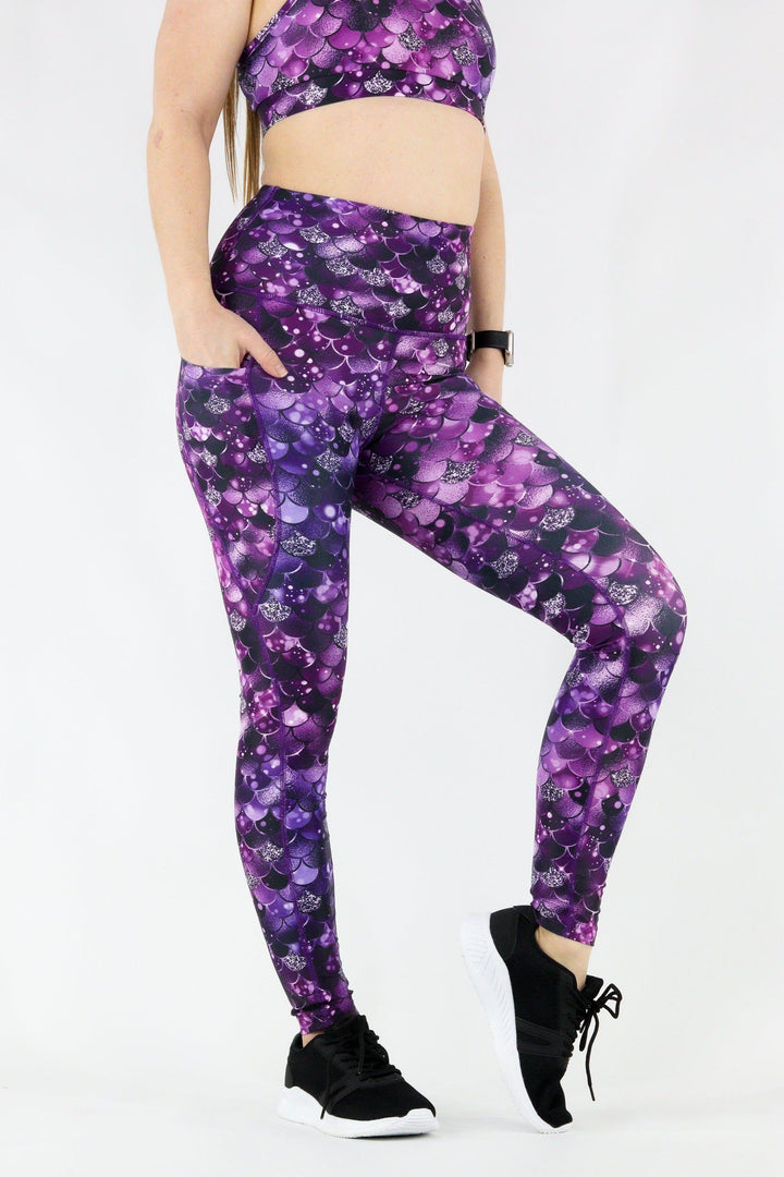Royal Mermaid - Dynamic Active - Pocket Full Leggings - Discontinued Active Leggings Pawlie   