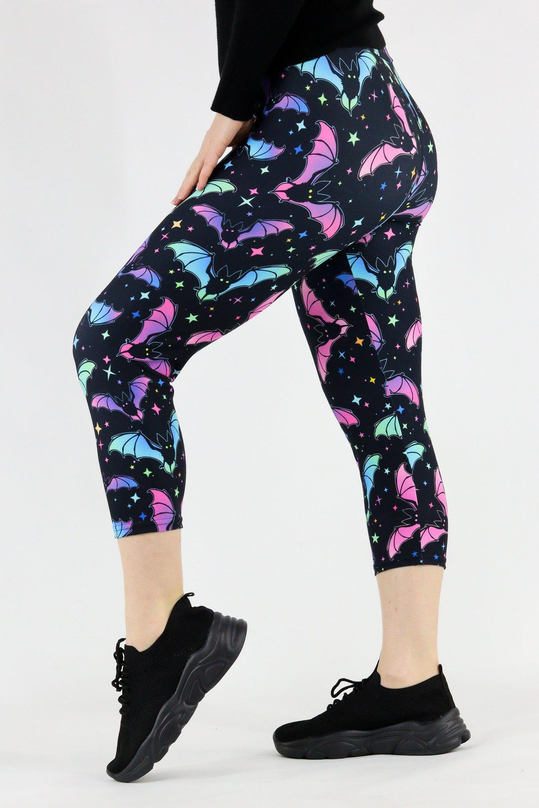 Neon Bats - Casual Capri Leggings Casual Capri Leggings Pawlie   