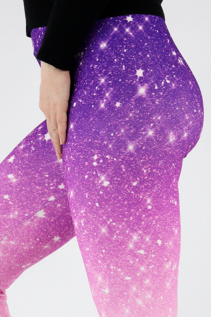 Purple Pink Ombre - Casual - Long Full Leggings Casual Full Leggings Pawlie   