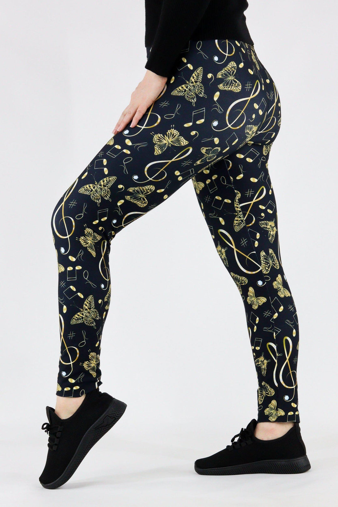 Musical Butterfly - Casual Full Leggings Casual Full Leggings Pawlie   