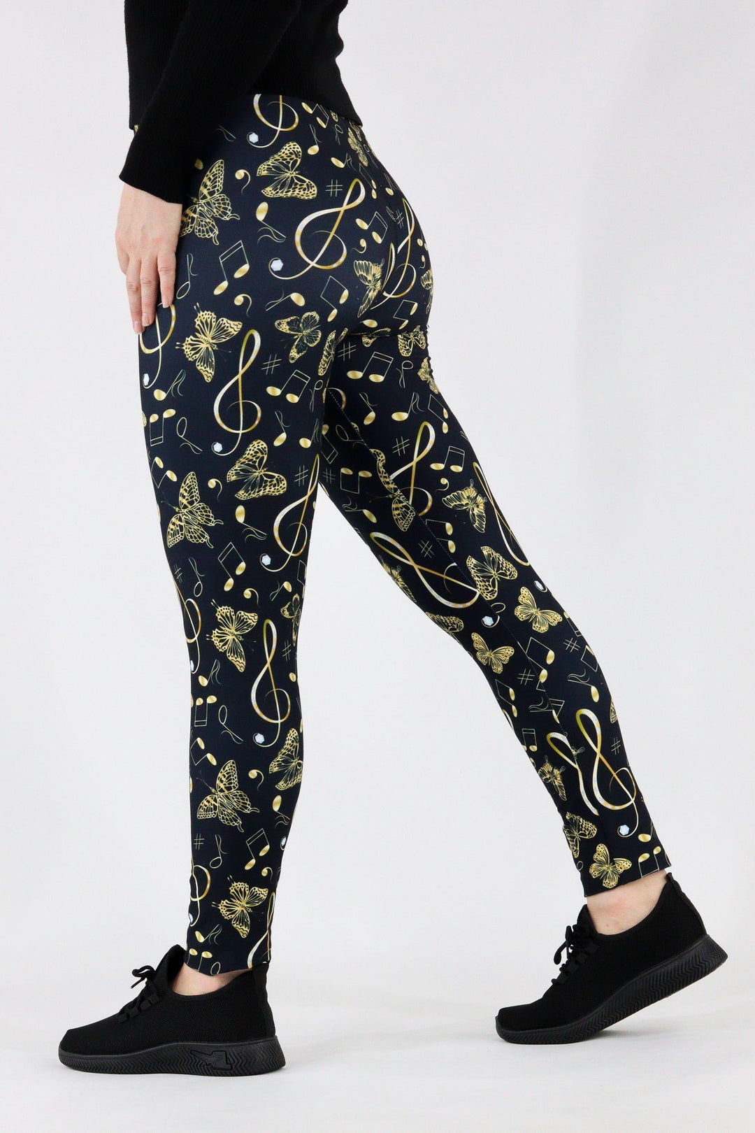 Musical Butterfly - Casual Full Leggings Casual Full Leggings Pawlie   