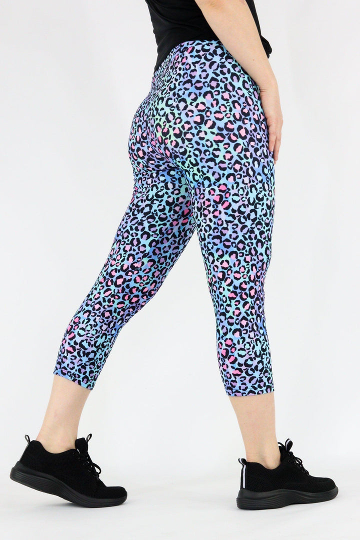 Leopard Sherbet - Casual Capri Leggings Casual Capri Leggings Pawlie   