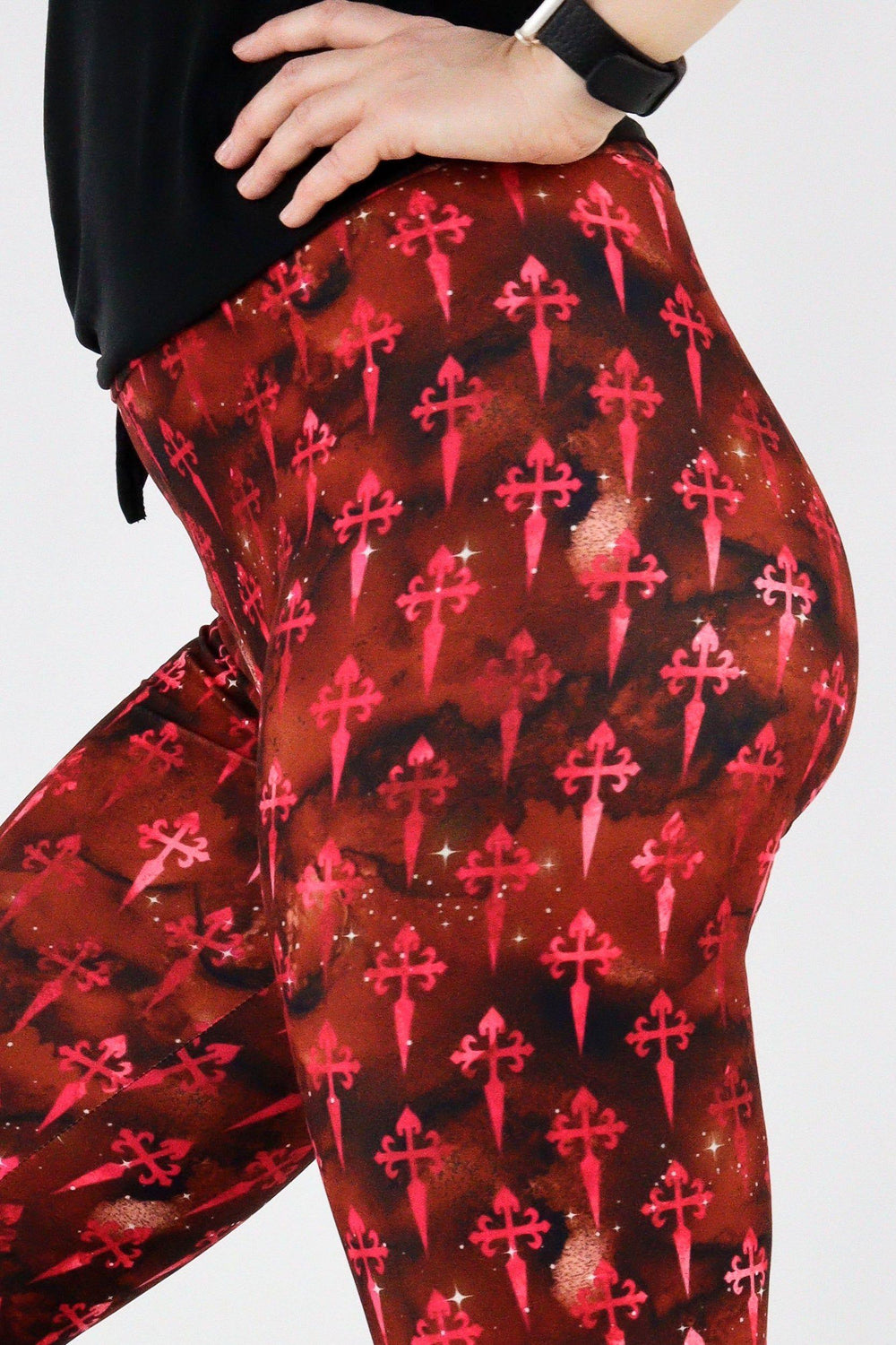 Sparkle Goth - Casual - Long Full Leggings Casual Full Leggings Pawlie   