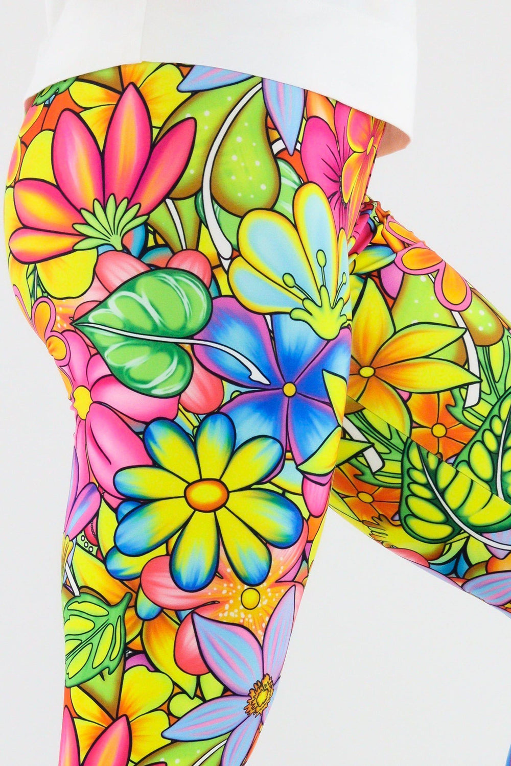 Tutti Frutti Flower - Casual - Capri Leggings Casual Capri Leggings Pawlie   