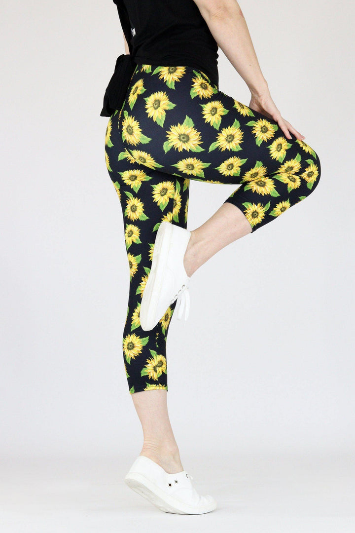 Sunflower - Casual Capri Leggings Casual Capri Leggings Pawlie   